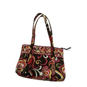 Vera Bradley Puccini Pattern Quilted Shoulder Bag Floral Multi-Color 11.5" X 9"